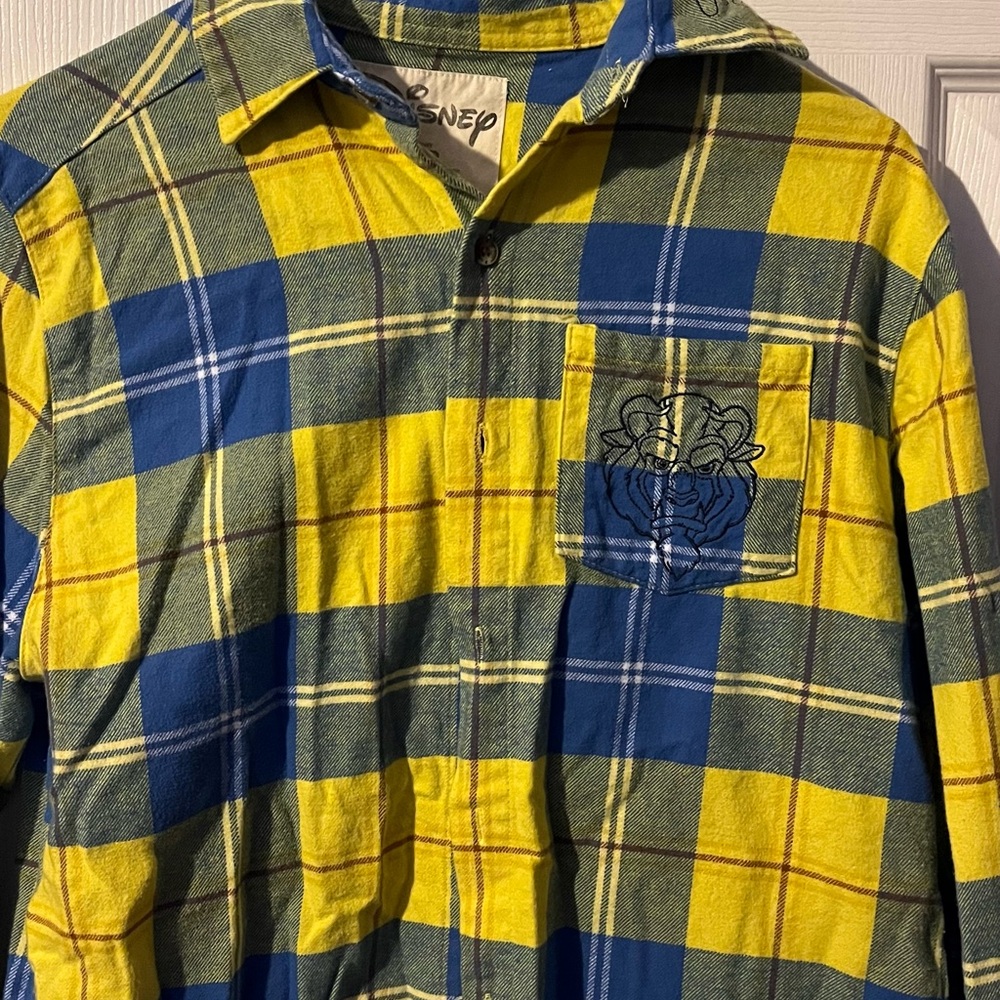 Cakeworthy Disney Plaid / flannel Beast long sleeve Shirt